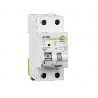 Intrerupator diferential RCBO 6kA 1P+N 13A 100mA tip AC Noark Ex9BL-N 107661