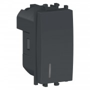 Intrerupator, indicator, luminos, 1M, negru, Schneider, Easy, Styl, LMR1401003