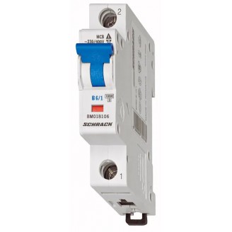 Intrerupator, Automat, Monopolar, 1P, Schrack, Curba, B, 6A, 6kA, Schrack, BM618106-- Intrerupator, Automat, Monopolar, 1P, Schrack, Curba, B, 6A, 6kA, Schrack, BM618106--