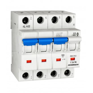 Intrerupator, Automat, Tetrapolar, 3P+N, Schrack, Curba, C, 16A, 4.5kA, Schrack, BM417816-- Intrerupator, Automat, Tetrapolar, 3P+N, Schrack, Curba, C, 16A, 4.5kA, Schrack, BM417816--