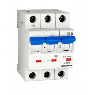 Intrerupator, Automat, Tripolar, 3P, Schrack, Curba, C, 20A, 10kA, Schrack, BM017320ME