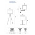 Veioza, Tomy, 1, X, E27, 230V, Gri, IP20, Elmark, 955TOMY1T - imaginea produsului 955TOMY1T din categoria Veioze si lampi de birou