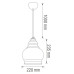 Pendul, Model Rondo, Negru, 1 X E27, 230V, IP20, Abajur, Sticla, Horoz, 0PDN-021-018-0001-020 - imaginea produsului 0PDN-021-018-0001-020 din categoria Pendule