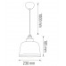 Pendul, Model Sharp, Negru, 1 X E27, 230V, IP20, Abajur, Sticla, Horoz, 0PDN-021-019-0001-020 - imaginea produsului 0PDN-021-019-0001-020 din categoria Pendule