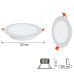 Spot, LED, Alexa-12, Alb, Rotund, Incastrat, 12W, 900 lm, 230V, Lumina calda, 2700-3000K, 120 mm, IP20, Horoz, 0LDO-016-048-0012-020 - imaginea produsului 0LDO-016-048-0012-020 din categoria Spoturi
