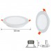 Spot, LED, Alexa-12, Alb, Rotund, Incastrat, 12W, 900 lm, 230V, Lumina neutra, 4000-4500k, 120 mm, IP20, Horoz, 0LDO-016-048-0012-030