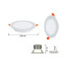 Spot, LED, Alexa-30, Alb, Rotund, Incastrat, 30W, 2250 lm, 230V, Lumina neutra, 4000-4500k, 230 mm, IP20, Horoz, 0LDO-016-048-0030-030 - imaginea produsului 0LDO-016-048-0030-030 din categoria Spoturi