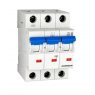 Intrerupator, Automat, MCB, Tripolar, 3P, Curba, B, 2A, 40°C, 10kA, Schrack, BM018302ME