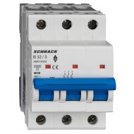 Intrerupator, Automat, AMPARO, Tripolar, 3P, Schrack, Curba, B, 32A, 10kA, Schrack, AM018332--