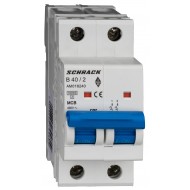 Intrerupator, Automat, AMPARO, Bipolar, 2P, Schrack, Curba, B, 40A, 10kA, Schrack, AM018240--