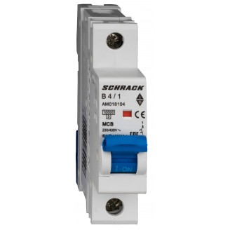 Intrerupator, Automat, AMPARO, Monopolar, 1P, Schrack, Curba, B, 4A, 10kA, Schrack, AM018104-- Intrerupator, Automat, AMPARO, Monopolar, 1P, Schrack, Curba, B, 4A, 10kA, Schrack, AM018104--