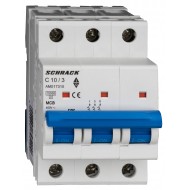 Intrerupator, Automat, AMPARO, Tripolar, 3P, Schrack, Curba, C, 10A, 10kA, Schrack, AM017310--