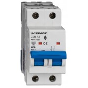 Intrerupator, Automat, AMPARO, Bipolar, 2P, Schrack, Curba, C, 25A, 10kA, Schrack, AM017225--