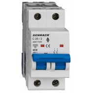 Intrerupator, Automat, AMPARO, Bipolar, 2P, Schrack, Curba, C, 25A, 10kA, Schrack, AM017225--