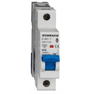 Intrerupator, Automat, AMPARO, Monopolar, 1P, Schrack, Curba, C, 40A, 10kA, Schrack, AM017140-- Intrerupator, Automat, AMPARO, Monopolar, 1P, Schrack, Curba, C, 40A, 10kA, Schrack, AM017140--