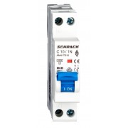 Intrerupator, Automat, AMPARO, Bipolar, 1P+N, Schrack, Curba, C, 10A, 4.5kA, Schrack, AM417510--