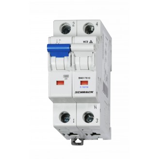 Intrerupator, Automat, Bipolar, 1P+N, Schrack, Curba, C, 10A, 10kA, Schrack, BM017610--