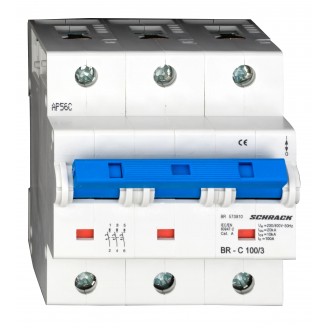 Intrerupator, Automat, Tripolar, 3P, Schrack, Curba, C, 100A, Schrack, BR573910--
