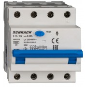 Intrerupator, automat, diferential, Schrack, AMPARO, Tip A, Tetrapolar, 3P+N, Curba C, 16A, 30mA, 6kA Intrerupator, automat, diferential, Schrack, AMPARO, Tip A, Tetrapolar, 3P+N, Curba C, 16A, 30mA, 6kA