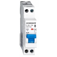 Intrerupator, Automat, AMPARO, 1UH, Bipolar, 1P+N, Curba, C, 20A, 6kA, Schrack, AM617520--