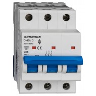 Intrerupator, Automat, MCB, AMPARO, Tripolar, 3P, Curba, D, 40A, 10kA, Schrack, AM019340--