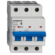 Intrerupator, Automat, MCB, AMPARO, Tripolar, 3P, Curba, D, 4A, 10kA, Schrack, AM019304--