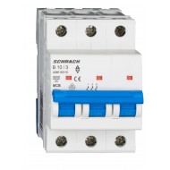 Intrerupator, Automat, MCB, AMPARO, Tripolar, 3P, Curba, B, 10A, 6kA, Schrack, AM618310--