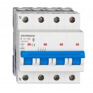 Intrerupator, Automat, MCB, AMPARO, Tetrapolar, 3P+N, Curba, B, 13A, 6kA, Schrack, AM618813--