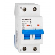 Intrerupator, Automat, MCB, AMPARO, Bipolar, 1P+N, Curba, B, 16A, 6kA, Schrack, AM618616--