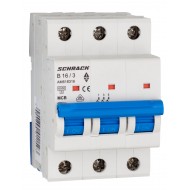 Intrerupator, Automat, MCB, AMPARO, Tripolar, 3P, Curba, B, 16A, 6kA, Schrack, AM618316--