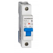 Intrerupator, Automat, MCB, AMPARO, Monopolar, 1P, Curba, B, 20A, 6kA, Schrack, AM618120--