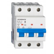 Intrerupator, Automat, MCB, AMPARO, Tripolar, 3P, Curba, B, 20A, 6kA, Schrack, AM618320--