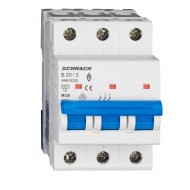 Intrerupator, Automat, MCB, AMPARO, Tripolar, 3P, Curba, B, 20A, 6kA, Schrack, AM618320--