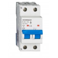 Intrerupator, Automat, MCB, AMPARO, Bipolar, 1P+N, Curba, B, 25A, 6kA, Schrack, AM618625--