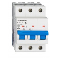 Intrerupator, Automat, MCB, AMPARO, Tripolar, 3P, Curba, B, 32A, 6kA, Schrack, AM618332--