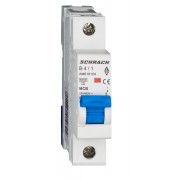 Intrerupator, Automat, MCB, AMPARO, Monopolar, 1P, Curba, B, 4A, 6kA, Schrack, AM618104--