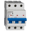 Intrerupator, Automat, MCB, AMPARO, Tripolar, 3P, Curba, B, 63A, 6kA, Schrack, AM618363--