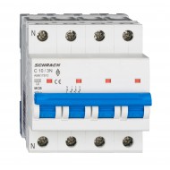 Intrerupator, Automat, MCB, AMPARO, Tetrapolar, 3P+N, Curba, C, 10A, 6kA, Schrack, AM617810--