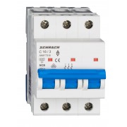 Intrerupator, Automat, MCB, AMPARO, Tripolar, 3P, Curba, C, 16A, 6kA, Schrack, AM617316--