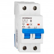 Intrerupator, Automat, MCB, AMPARO, Bipolar, 2P, Curba, C, 20A, 6kA, Schrack, AM617220--