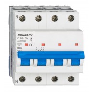 Intrerupator, Automat, MCB, AMPARO, Tetrapolar, 3P+N, Curba, C, 20A, 6kA, Schrack, AM617820--