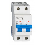 Intrerupator, Automat, MCB, AMPARO, Bipolar, 2P, Curba, C, 50A, 6kA, Schrack, AM617250--