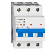 Intrerupator, Automat, MCB, AMPARO, Tripolar, 3P, Curba, C, 63A, 6kA, Schrack, AM617363-- Intrerupator, Automat, MCB, AMPARO, Tripolar, 3P, Curba, C, 63A, 6kA, Schrack, AM617363--
