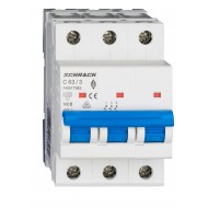 Intrerupator, Automat, MCB, AMPARO, Tripolar, 3P, Curba, C, 63A, 6kA, Schrack, AM617363--