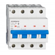 Intrerupator, Automat, MCB, AMPARO, Tetrapolar, 3P+N, Curba, C, 63A, 6kA, Schrack, AM617863-- Intrerupator, Automat, MCB, AMPARO, Tetrapolar, 3P+N, Curba, C, 63A, 6kA, Schrack, AM617863--