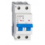 Intrerupator, Automat, MCB, AMPARO, Bipolar, 1P+N, Curba, C, 6A, 6kA, Schrack, AM617606--
