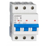 Intrerupator, Automat, MCB, AMPARO, Tripolar, 3P, Curba, C, 6A, 6kA, Schrack, AM617306--