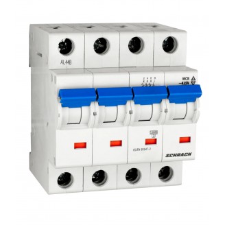 Intrerupator, Automat, MCB, Tetrapolar, 4P, Curba, C, 40A, 40°C, 10kA, Schrack, BM017440ME