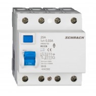 Intrerupator, diferential, Schrack, AMPARO, Tip A, Tetrapolar, 4P, 25A, 30mA, 10kA