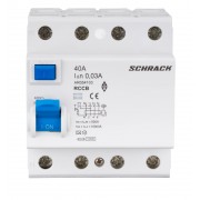 Intrerupator, diferential, Schrack, AMPARO, Tip A, Tetrapolar, 4P, 40A, 30mA, 10kA Intrerupator, diferential, Schrack, AMPARO, Tip A, Tetrapolar, 4P, 40A, 30mA, 10kA